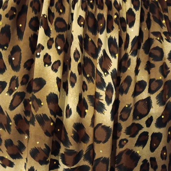Cathy Daniels Women's Blouse  Sz.S Animal‎ Print w/ Sequins 3/4 Sleeve - Picture 3 of 8